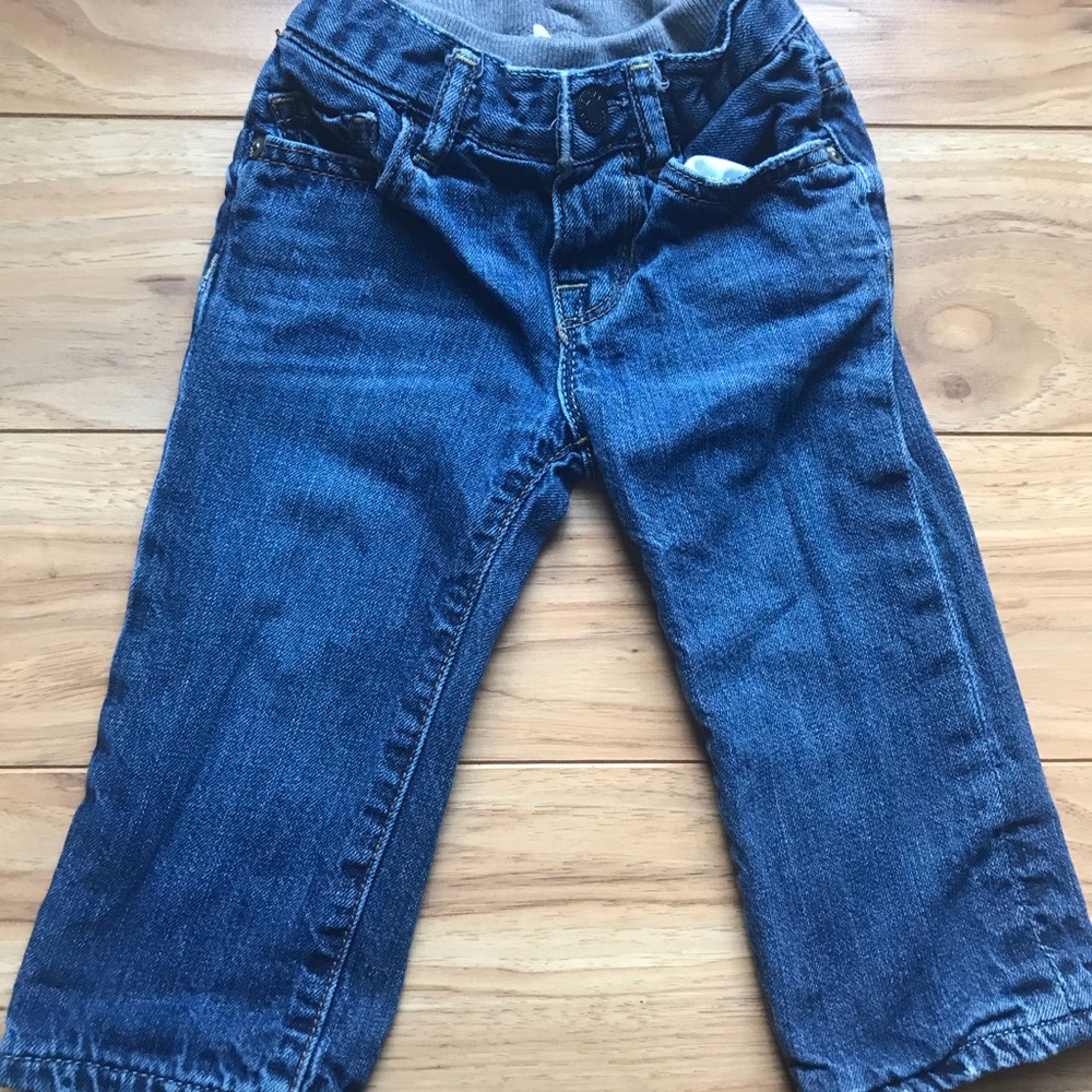 BABY GAP plaid lined jeans